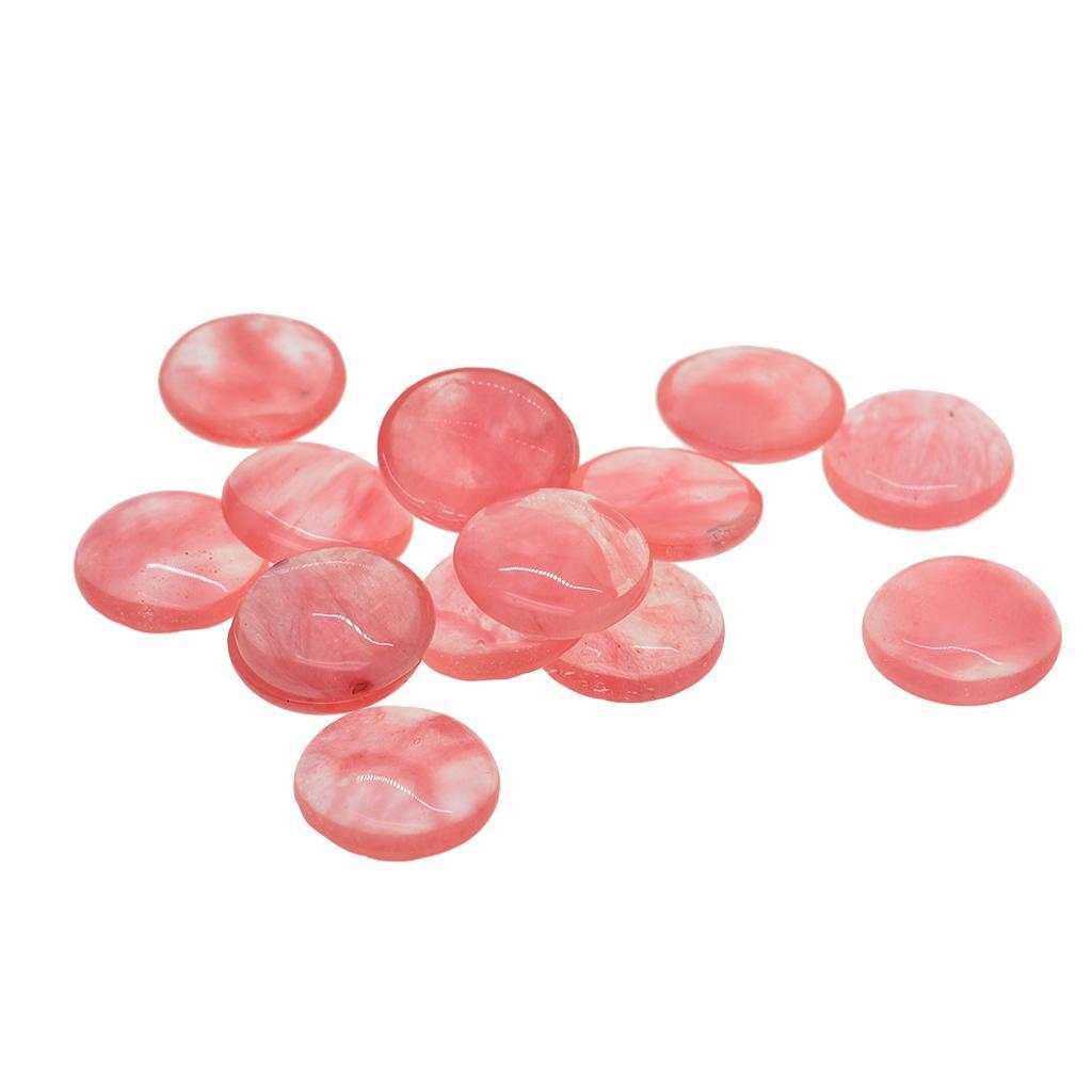 2 Pieces 25mm Round Cabochon Watermelon Quartz Gemstone Beads DIY Crafts