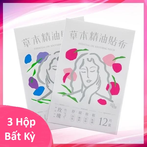 SET 3 HỘP Miếng dán tinh dầu thảo dược Dr.Grandma Làm dịu nhức mỏi - Tặng 3 gói miếng Dán Chân