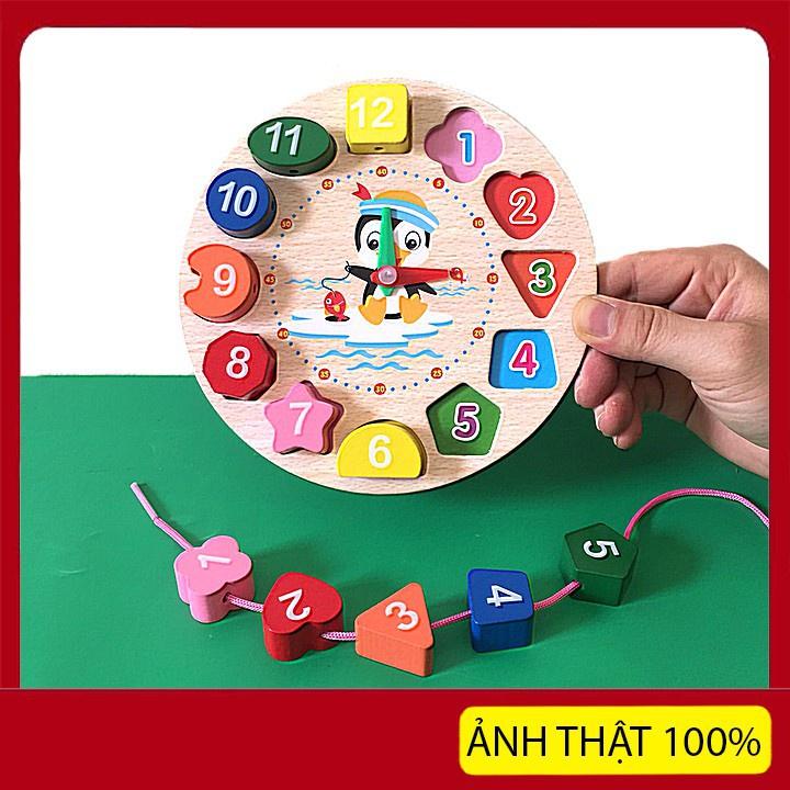 Đồng Hồ Hình Khối Xâu Dây - Đồ Chơi Trí Tuệ Cho Bé