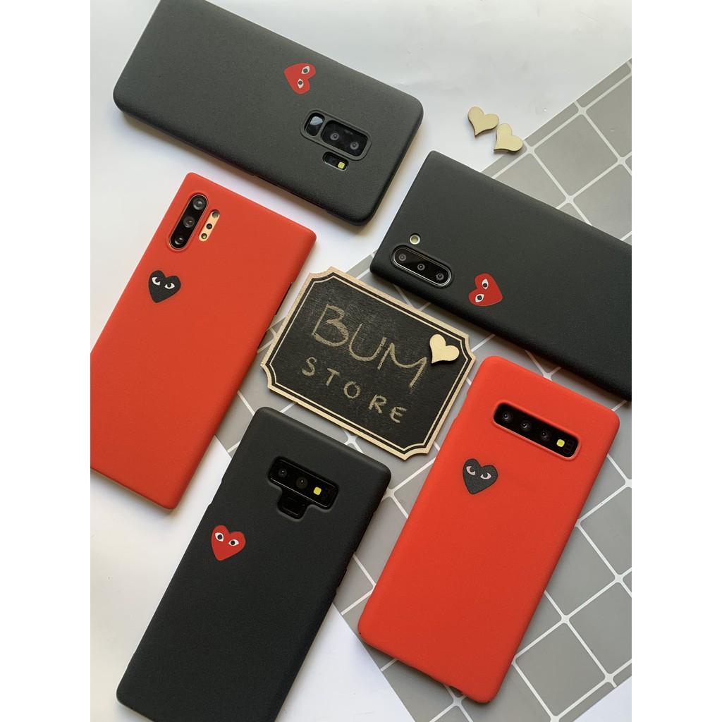 Ốp Lưng Cứng Nhám Trái Tim Cho Dòng Samsung Note 20 / S20 Ultra / S20 Plus / Note 10 plus / Note 10 / Note 9