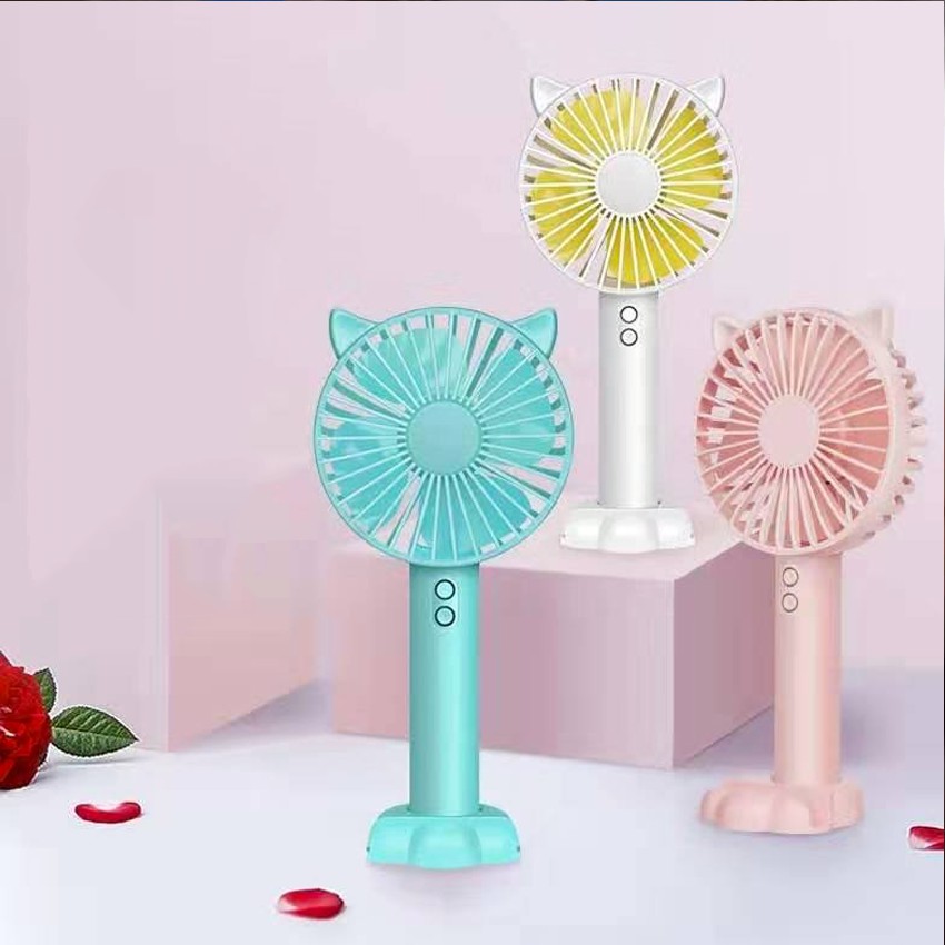 Quạt Tích Điện Cầm Tay Mini N10 - Tai Thỏ Xinh Xắn - Dễ Thương - Tiện Lợi, Mới lạ (Giao Màu Ngẫu Nhiên)