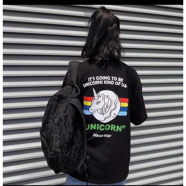 Áo thun áo phông tay lỡ Unisex SV-20 UNICORN 2 màu đen/trắng THE 1992
