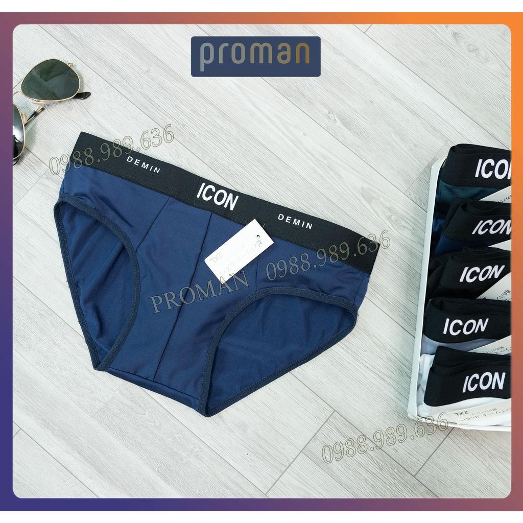 Combo 5 Quần lót nam thun lạnh tam giác ICON Demin, Quần sịp nam tam giác cao cấp ICON SIC01  PROMAN