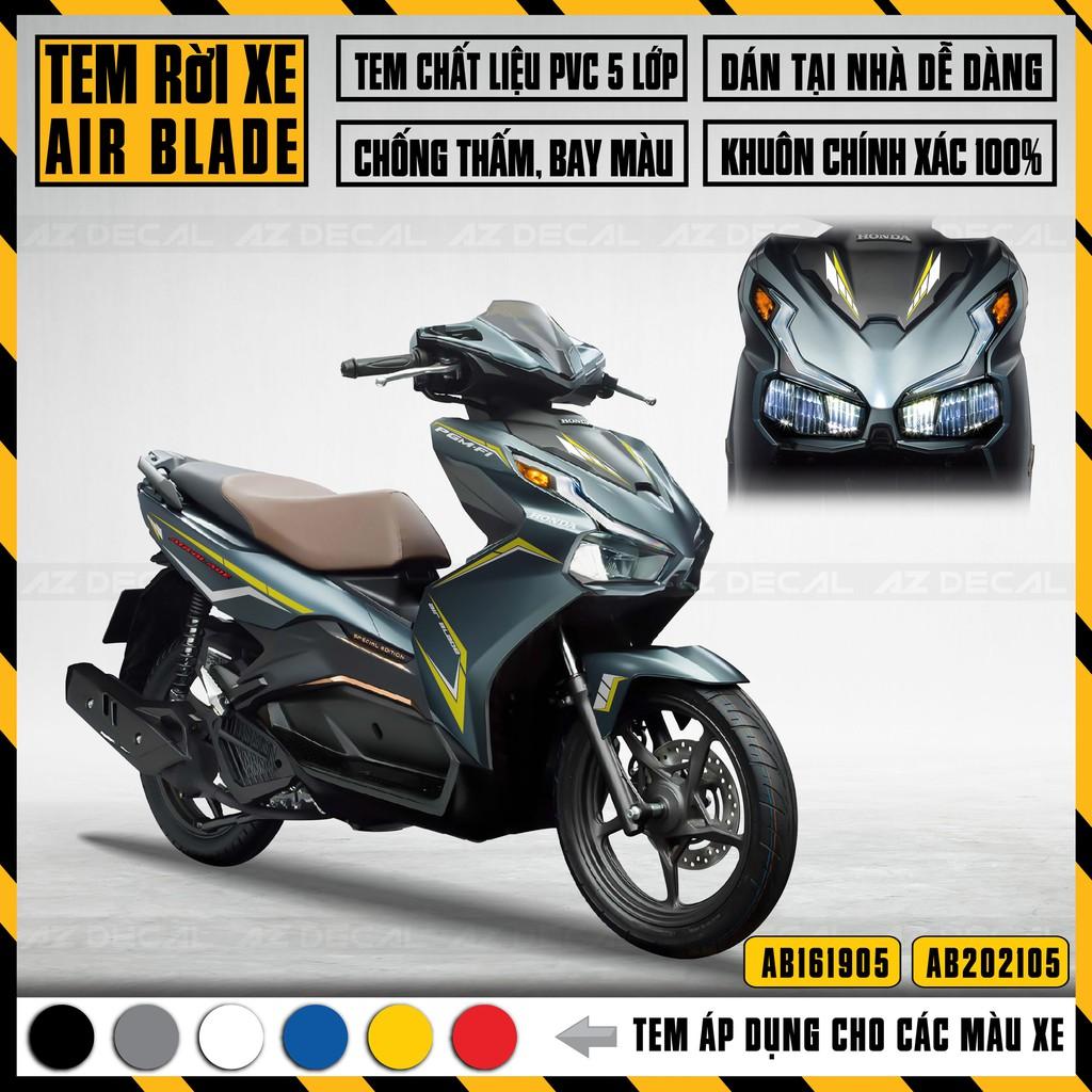 Tem Rời Airblade 2016-2021 Mẫu Tem Chỉ Cách Điệu | AB05 | Decal Chế Chất Liệu PVC Cao Cấp Chống Nước, Chống Bay Màu - Xanh,2016- 2019