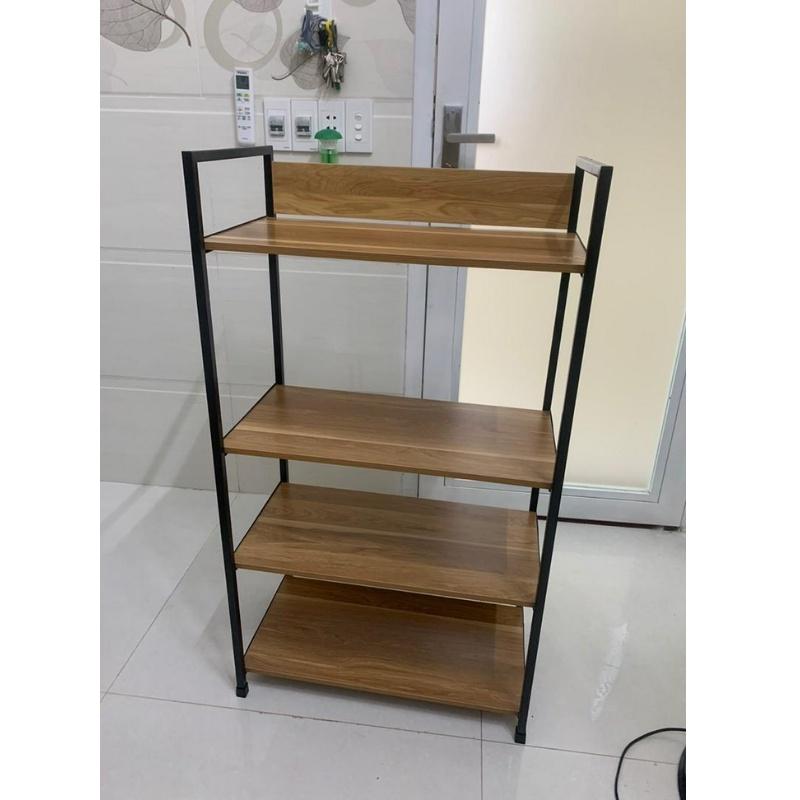 Kệ bếp để lò nướng, kệ lò vi sóng 4 tầng đa năng khung sắt từ gỗ MDF phủ Melamine 60x30x110 TAGO20