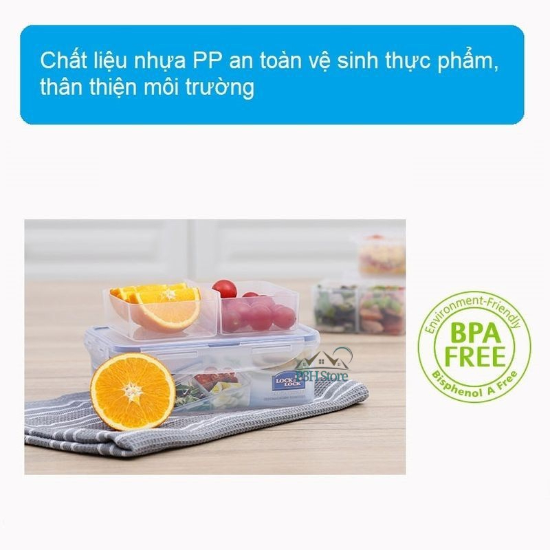 Hộp nhựa bảo quản thực phẩm 1L Lock&amp;Lock Classic HPL817, Hàng chính hãng, nắp gài viền silicone kín, an toàn - JoyMall