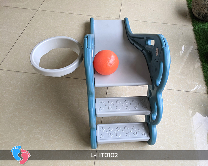 Cầu trượt tuột có ném bóng rổ cho bé BABY PLAZA L-HT0102