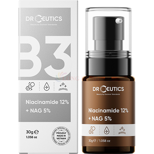 Tinh chất DrCeutics Niacinamide 12% + NAG 5% giúp cải thiện da xỉn màu và thu nhỏ lỗ chân lông (30g) - Hàng chính hãng