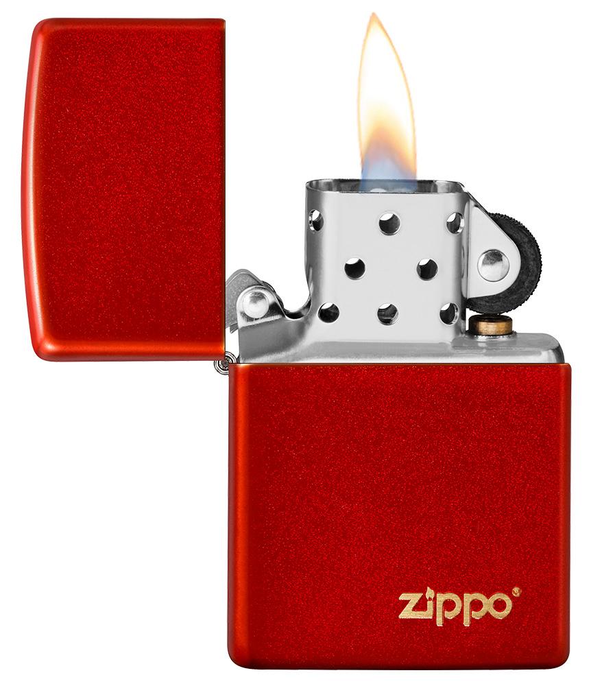 Bật Lửa Classic Metallic Red Zippo Logo 49475ZL