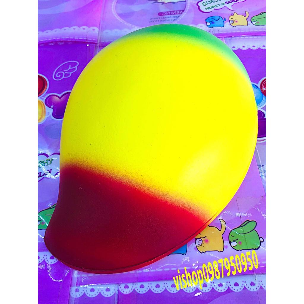 SQUISHY NỬA QUẢ XOÀI 3 MÀU KHỔNG LỒ-SQUISHY NỬA QUẢ THANH LONG KHỔNG LỒ