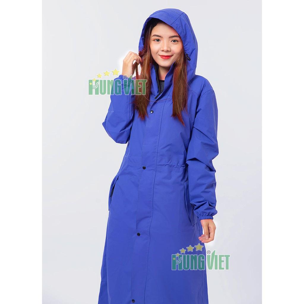 Áo mưa măng tô nữ PU 2 lớp cao cấp vải Hàn Quốc