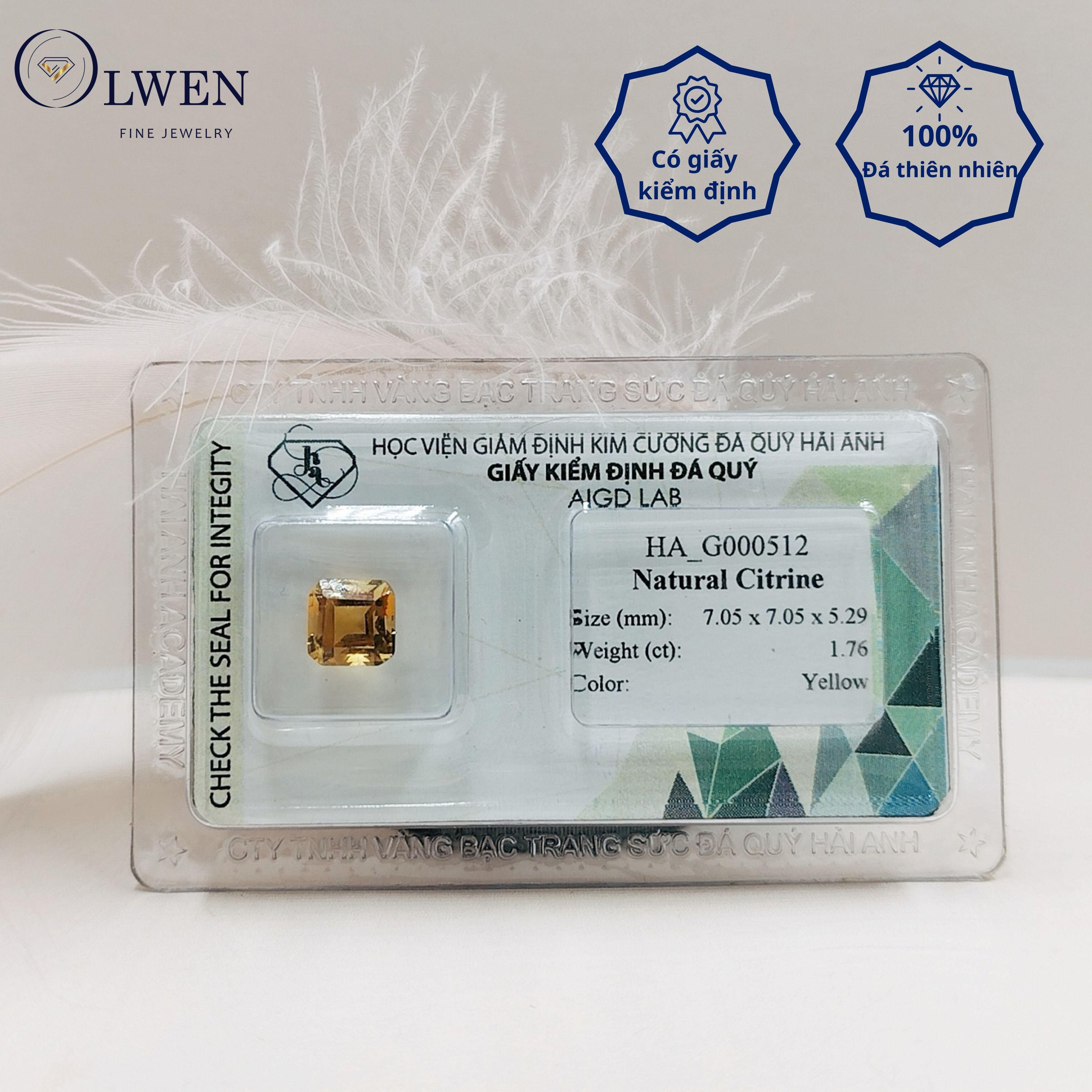 Viên đá thạch anh vàng ( citrine ) thiên nhiên  HA_G000512