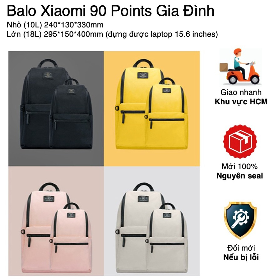 Ba Lô Xiaomi/90 Points Family Backpack Large, ba lô nam nữ, ba lô đeo vai - Hàng Chính Hãng