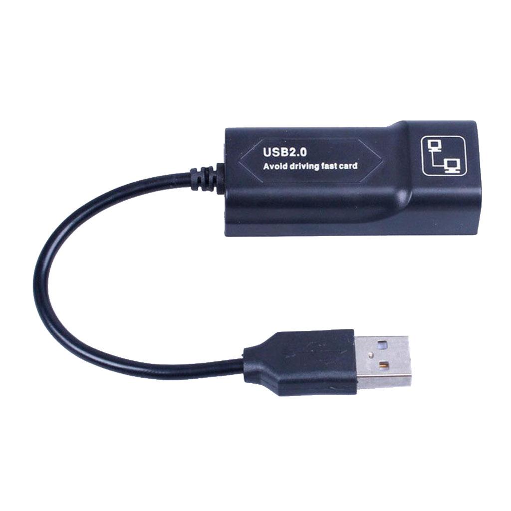 Network Adapter USB 2.0 to Ethernet 10/100Mbps Gigabit Ethernet Adapter