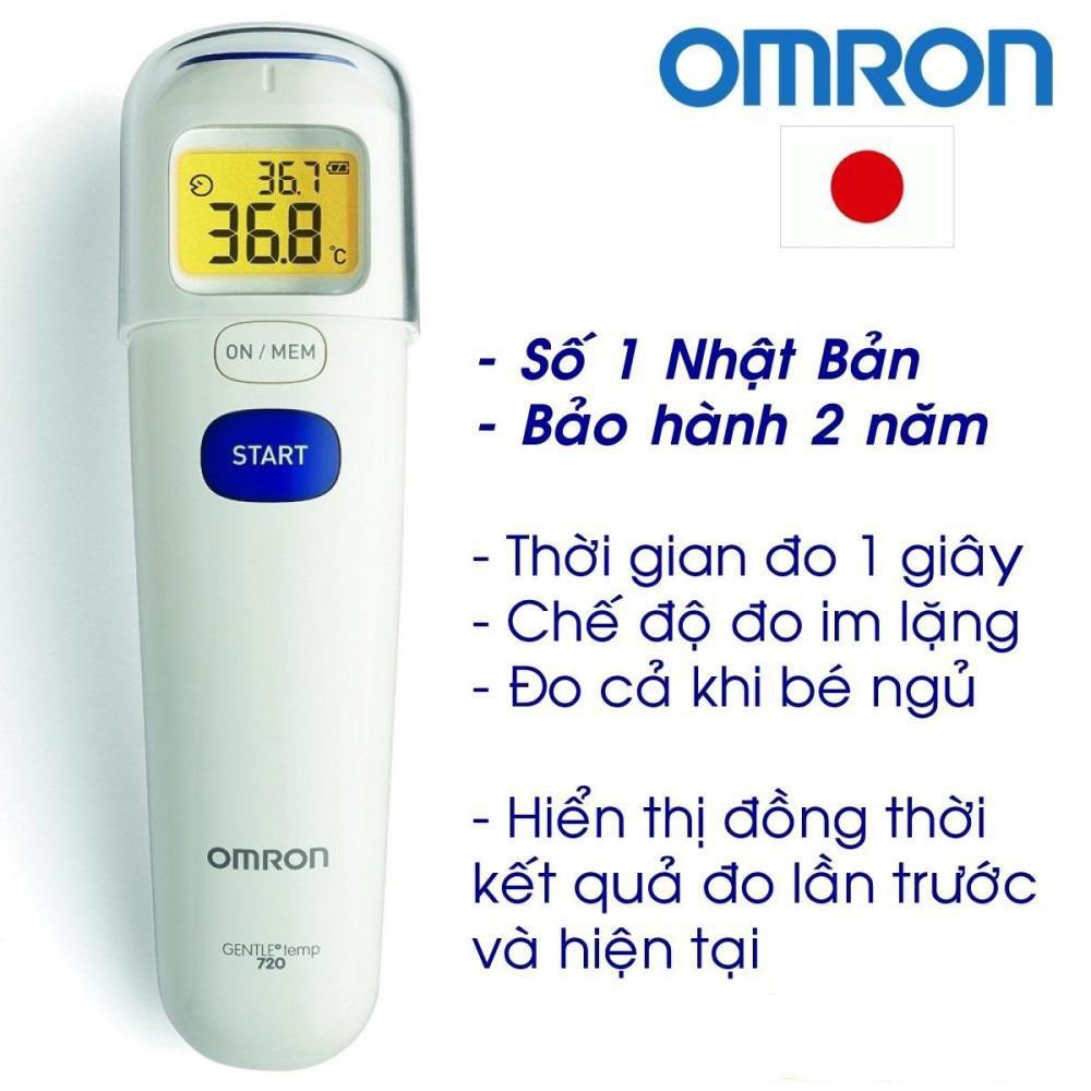 Nhiệt Kế Đo Trán Từ Xa Không Tiếp Xúc Với Da Omron MC 720 - Thương Hiệu Số 1 Nhật Bản