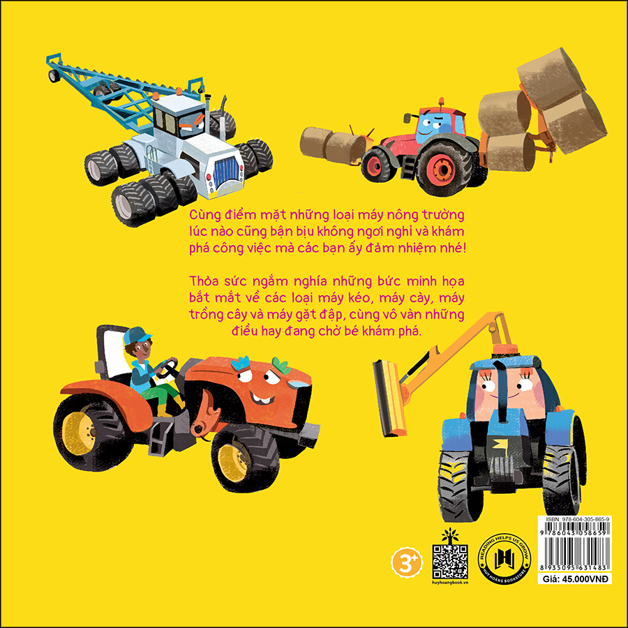 Busy Machines - Tractors: Những Cỗ Máy Năng Nổ - Máy Kéo (Song Ngữ Anh - Việt)