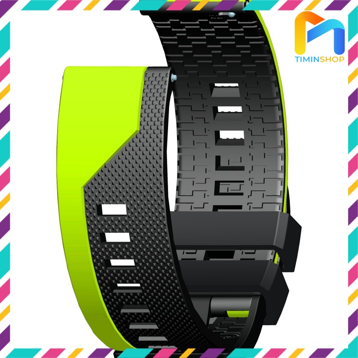 Dây đeo Samsung Watch 3 41/ 45mm - Đen + Xanh neon - Samsung Watch 3 41mm