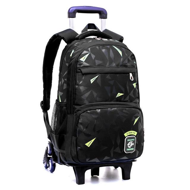 Bé Trai Bé Gái Xe Đẩy Schoolbag Hành Lý Túi Sách Chống Thấm Nước Có Thể Tháo Rời Trẻ Em Học Túi Với 2/6 Bánh Xe Cầu Thang Trẻ Em Túi