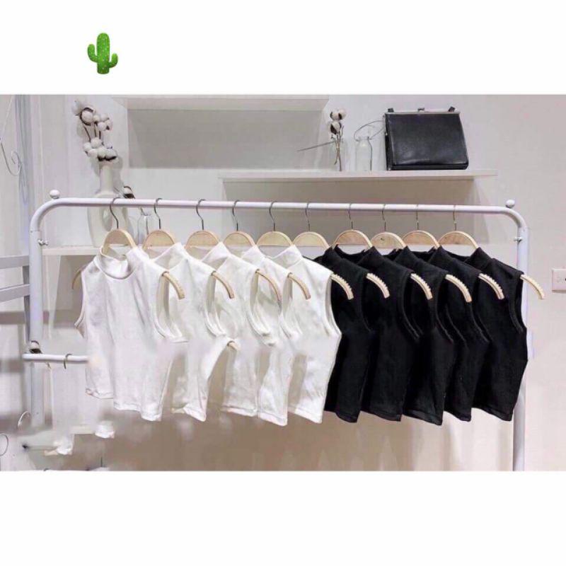 Áo kiểu sát nách cổ lọ 3p
