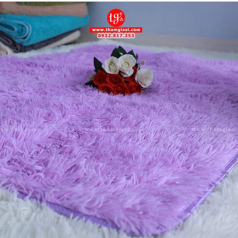 Thảm Lông Xù Màu Tím | 160x200cm | Thảm Trang Trí Phòng Khách - Phòng Ngủ - Thảm Trải Sofa - Thảm Dành Cho Bé