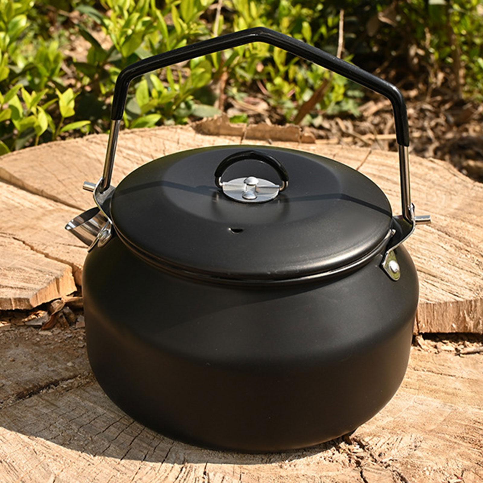 1.1L Outdoor Camping Kettle, Stainless Steel Tea Kettle, Compact Lightweight Coffee Pot
