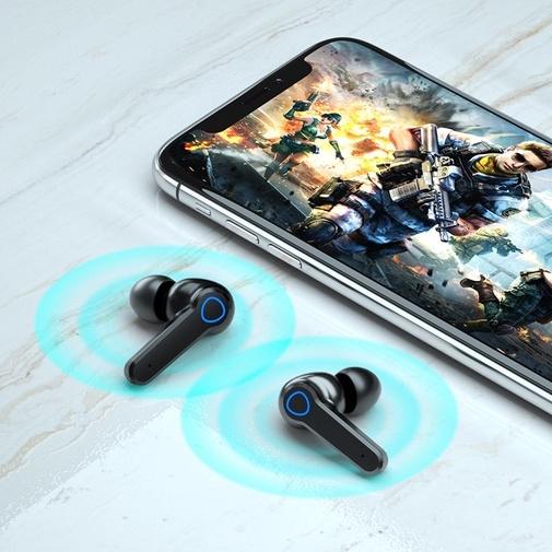 Tai nghe bluetooth thể thao NUTEK M19 không dây gaming V5.1 màn hình đèn LED cảm ứng chống nước