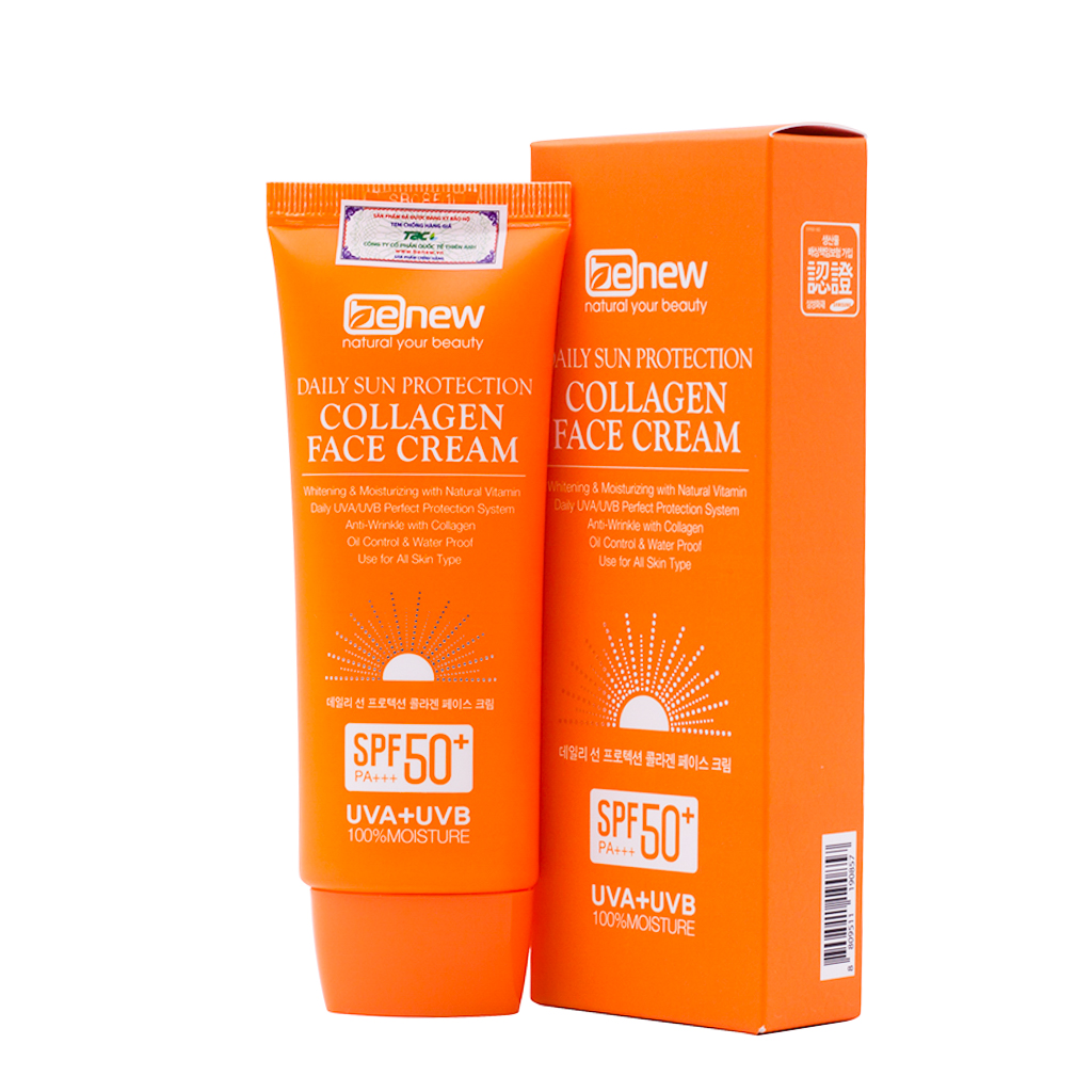 Kem chống nắng dưỡng da, bổ sung dưỡng chất cho da Hàn Quốc Benew Daily Sun Protection Collagen Face SPF 50 PA+++ (70ml) – Hàng chính hãng