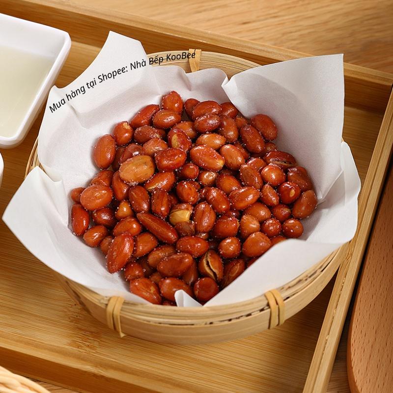 Set 100 tờ giấy thấm dầu thực phẩm - Giấy thấm hút dầu mỡ thức ăn chiên rán khổ 18 x 24cm