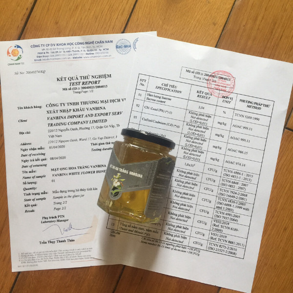 Mật ong hoa trắng Vanbina 100ml - Mật ong sạch, nguyên chất tự nhiên tiêu chuẩn xuất khẩu