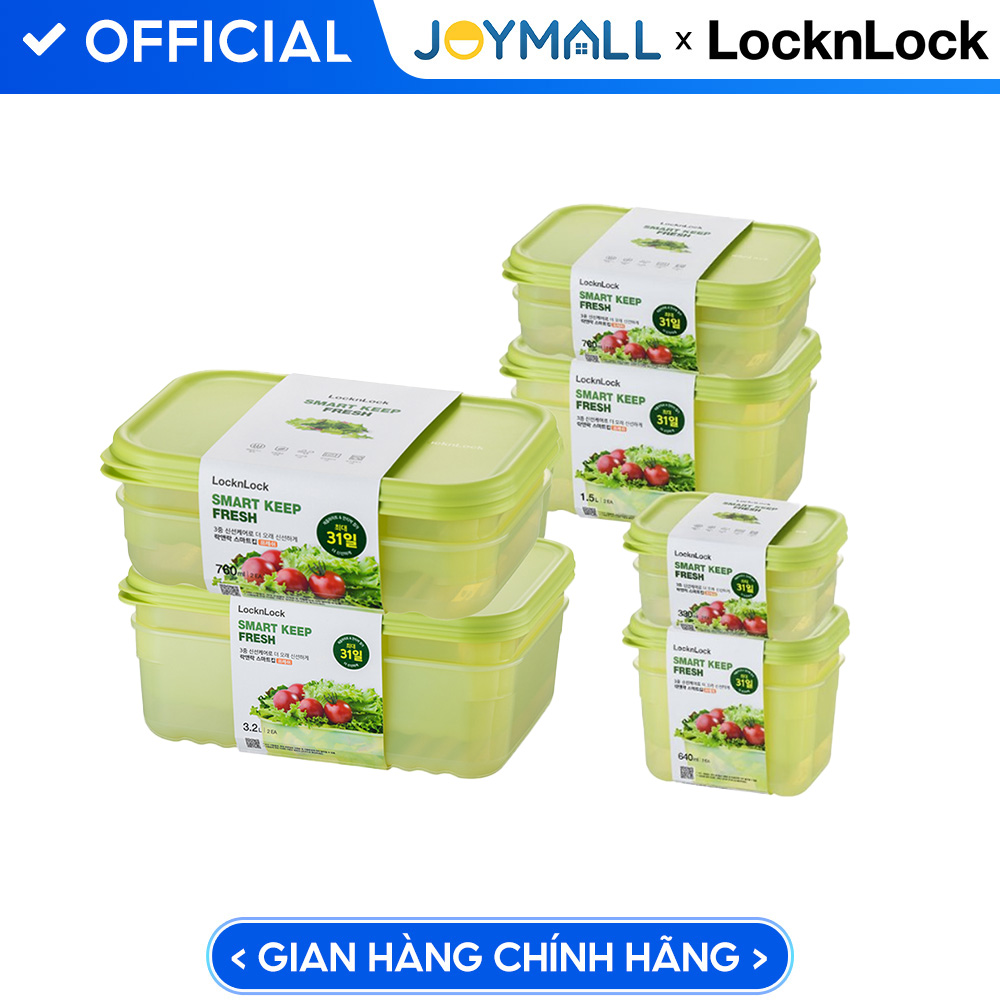 Hộp nhựa bảo quản thực phẩm LocknLock Smart Keep Fresh Food Container, Hàng chính hãng, giữ tươi mát đến 31 ngày - JoyMall