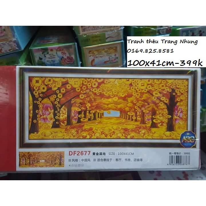 TRANH GẮN ĐÁ CÂY TÀI LỘC 100X41CM