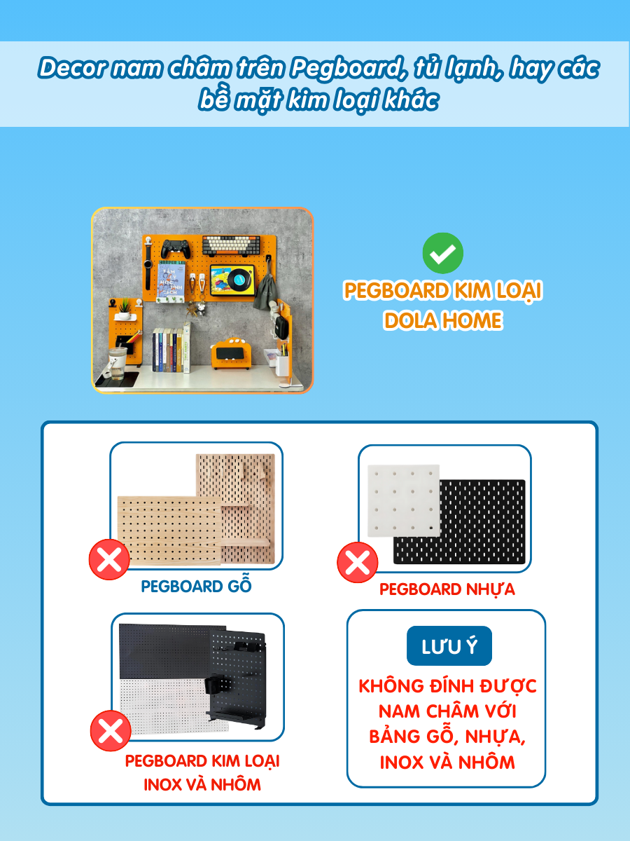 Nam châm tủ lạnh chữ cái sáng tạo Dola Home nam châm dán đính sticker, giấy note, quà lưu niệm, quà handmade