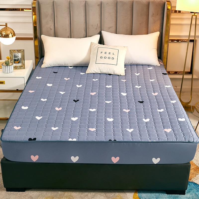 Sang Trọng Làm Dày Mền Chần Gòn Bọc Nệm Mềm Mại Ấm Áp Pha Lê Nhung Vương Hoàng Hậu Chần Gòn Giường Trang Bị Tấm Không Bao Gồm Vỏ Gối