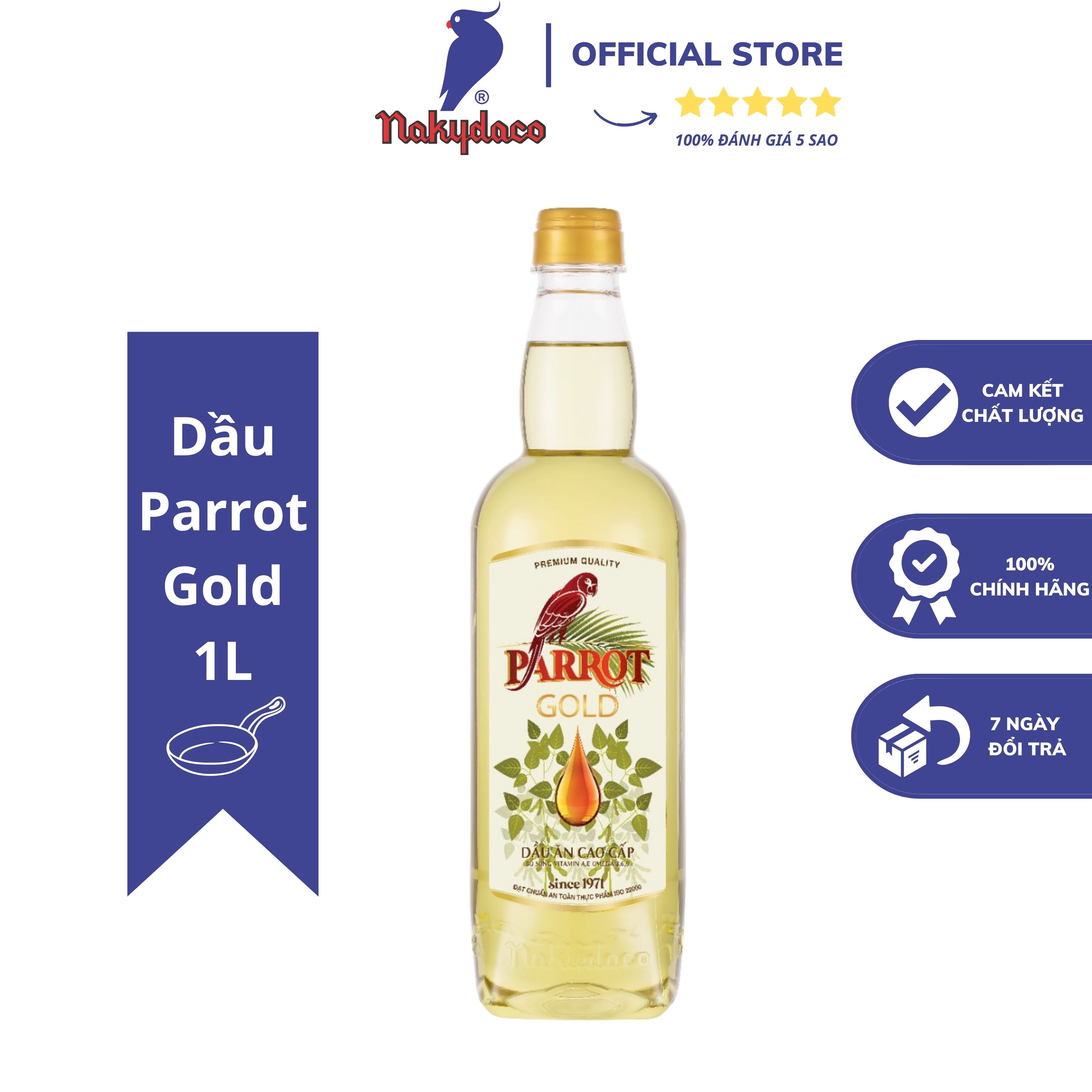 Dầu Parrot Gold 1L-Nakydaco chính hãng