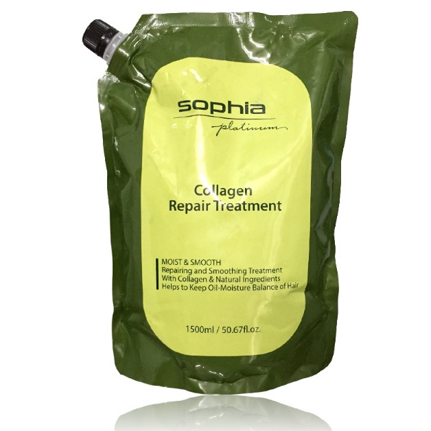 Kem hấp ủ phục hồi tóc Sophia Platinum Collagen Hair Treatment 1500ml