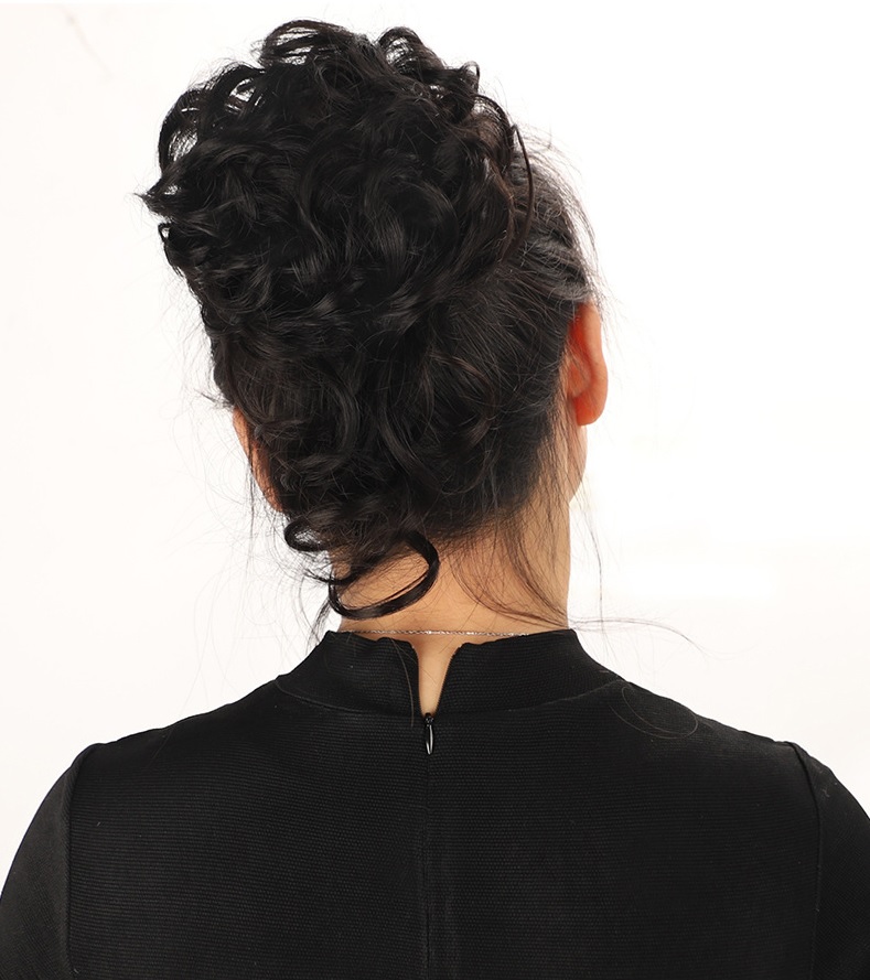 Búi xoăn xù cột chun đuôi lơi J25L ❤️FREESHIP❤️ búi tóc giả nữ, tóc giả búi xoăn