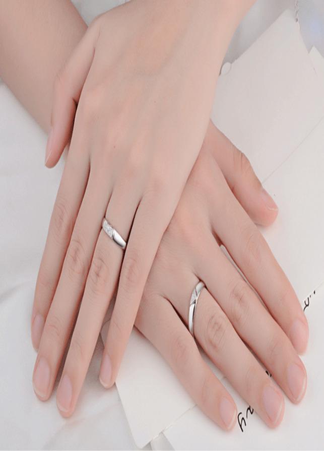 Nhẫn cặp nhẫn đôi hình nửa trái tim xinh xắn NC01