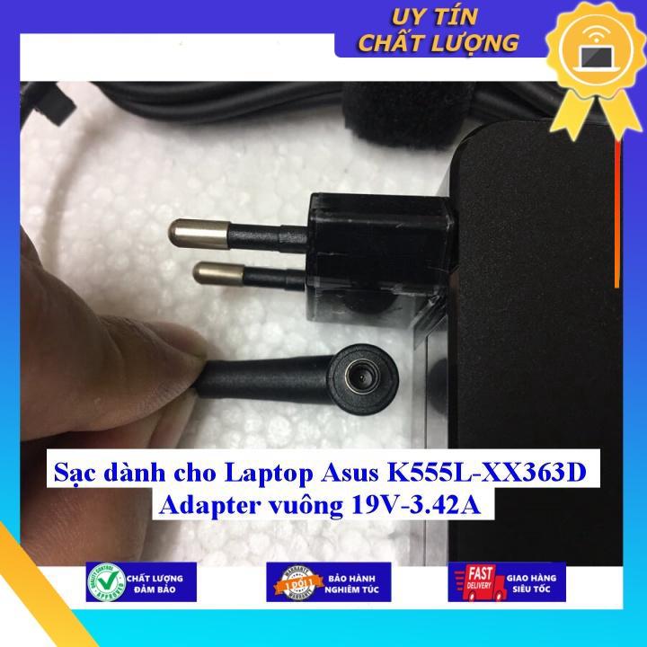 Sạc dùng cho Laptop Asus K555L-XX363D Adapter vuông 19V-3.42A - Hàng Nhập Khẩu New Seal