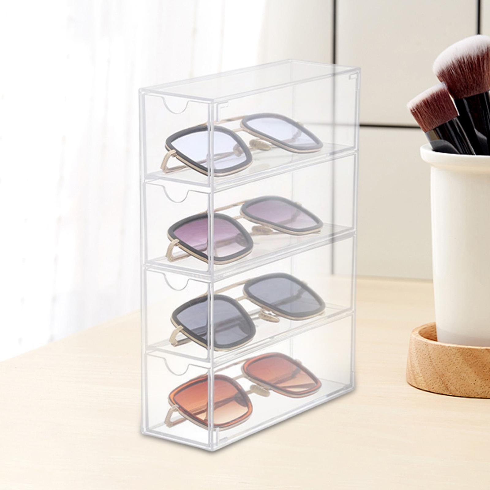 Makeup Organizer 4 Drawers Acrylic Storage Box for Glasses Bathroom Lipstick