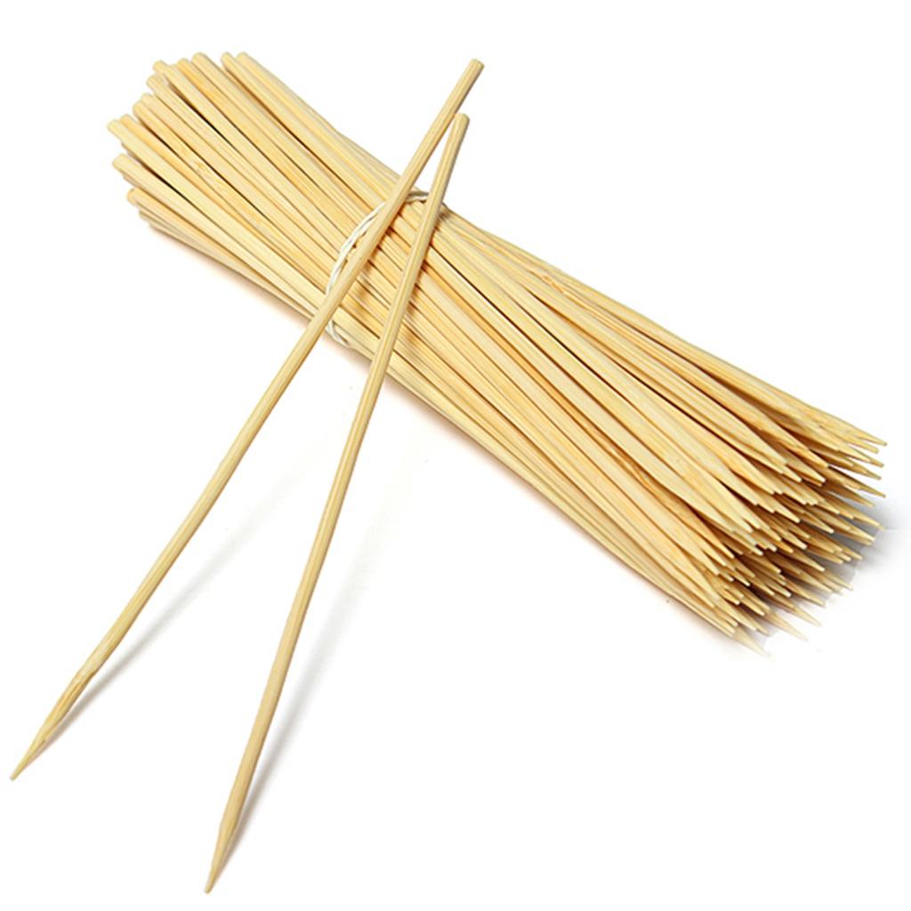 Que xiên tre tăm xiên nướng thịt, khoai tây lốc xoáy, xúc xích, đầy đủ kích cỡ