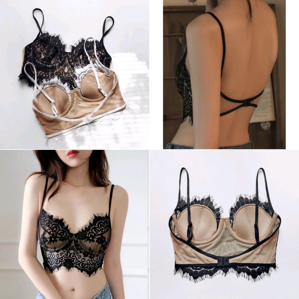 Áo bra ren nữ corset dáng đan chéo dây lưng sexy khuyến rũ siêu hot