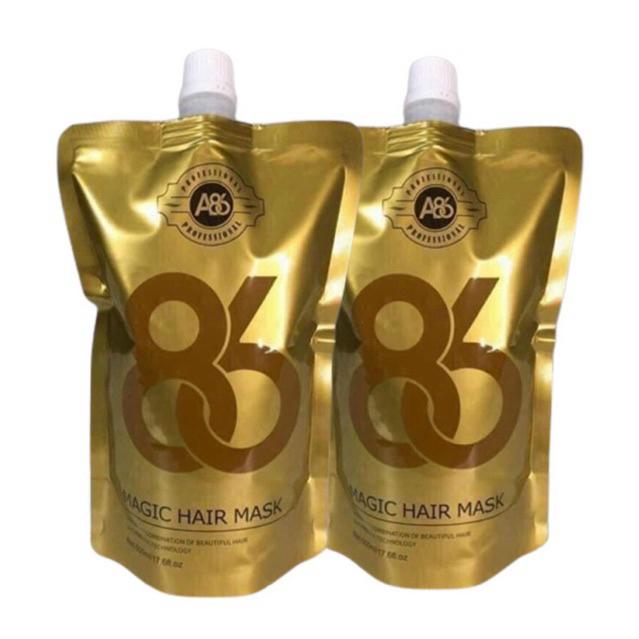 Kem ủ tóc collagen tươi A86 phục hồi tóc hư tổn khô xơ hương thơm chuyên nghiệp salon 500ml + Gội xả gói Karseell 15ml