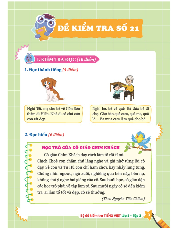 Sách - Bộ đề kiểm tra Tiếng Việt lớp 1 tập 2