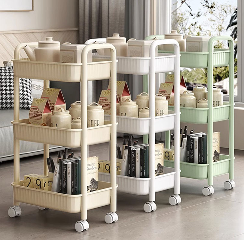 Nubie Kệ Đựng Đồ Dùng Đa Năng, Xe Đẩy Spa, Nhựa PP Chắc Chắn, Có Bánh Xe Và Lỗ Thoát Nước