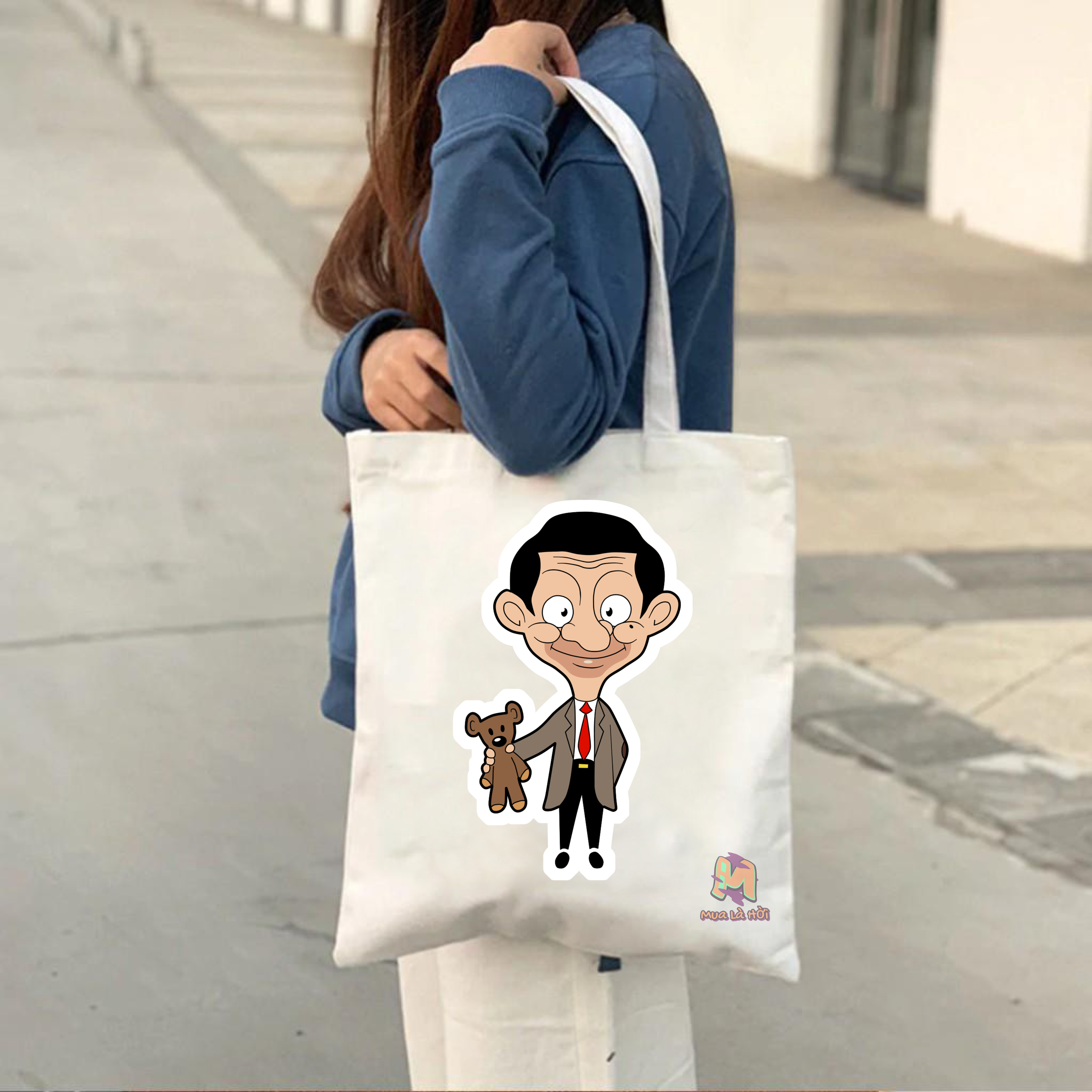 Túi Tote in hình chủ đề Mr Bean