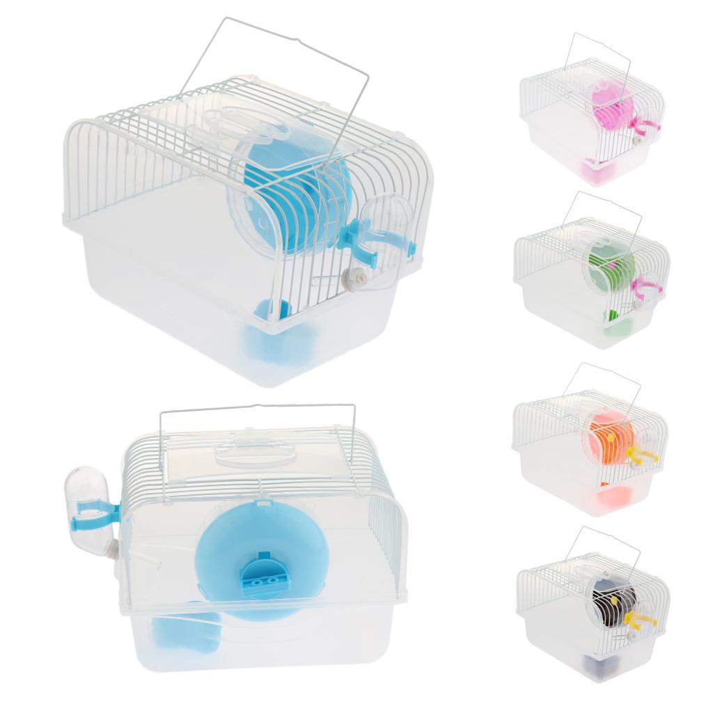 Portable Pet Hamster Cage Guinea Pig Gerbils Mice House with Heel