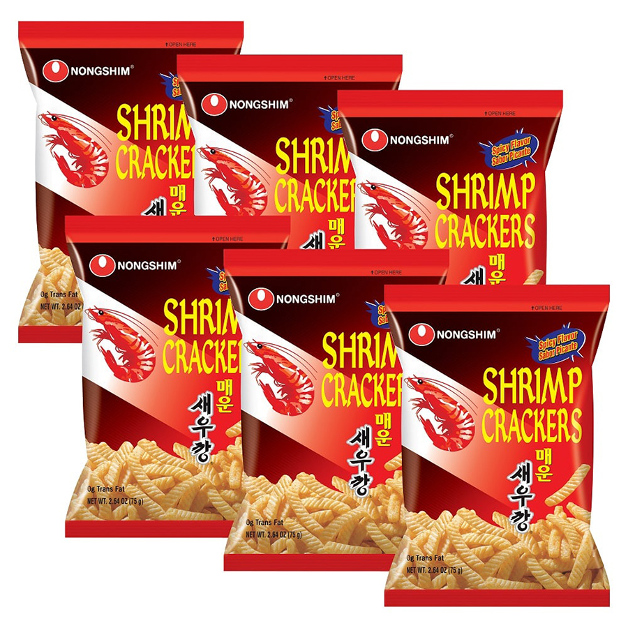 Combo 6 Gói Bánh Snack Tôm Cay Nongshim (75g / Gói)