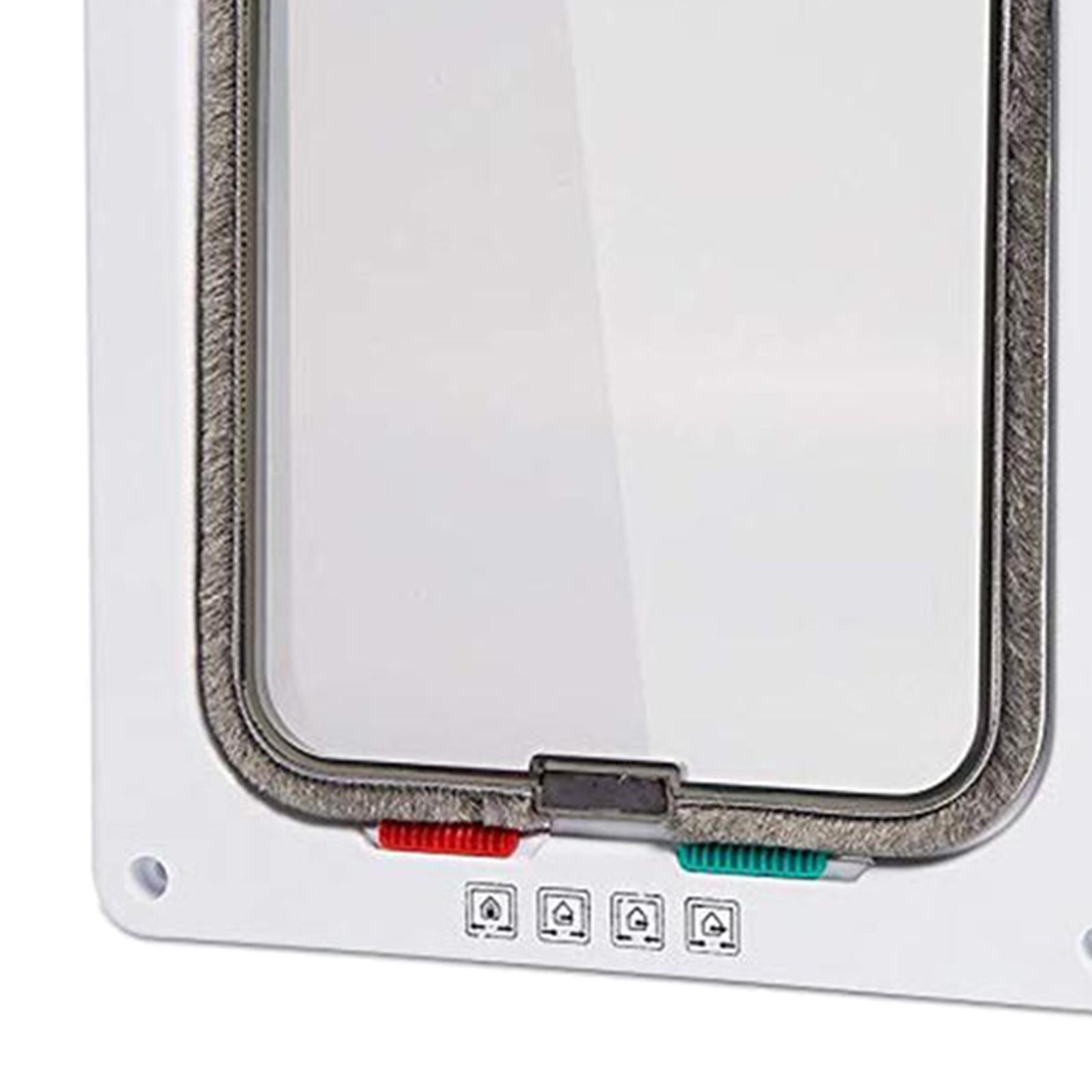 4-Way Locking Pet Door Frame Lockable Dog and Gate Cat Flap Door