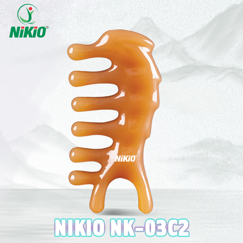 Lược massage kinh tuyến, massage da đầu Nikio NK-03C2 - Chăm sóc thư giãn đầu óc, Massage các huyệt bị trên mặt