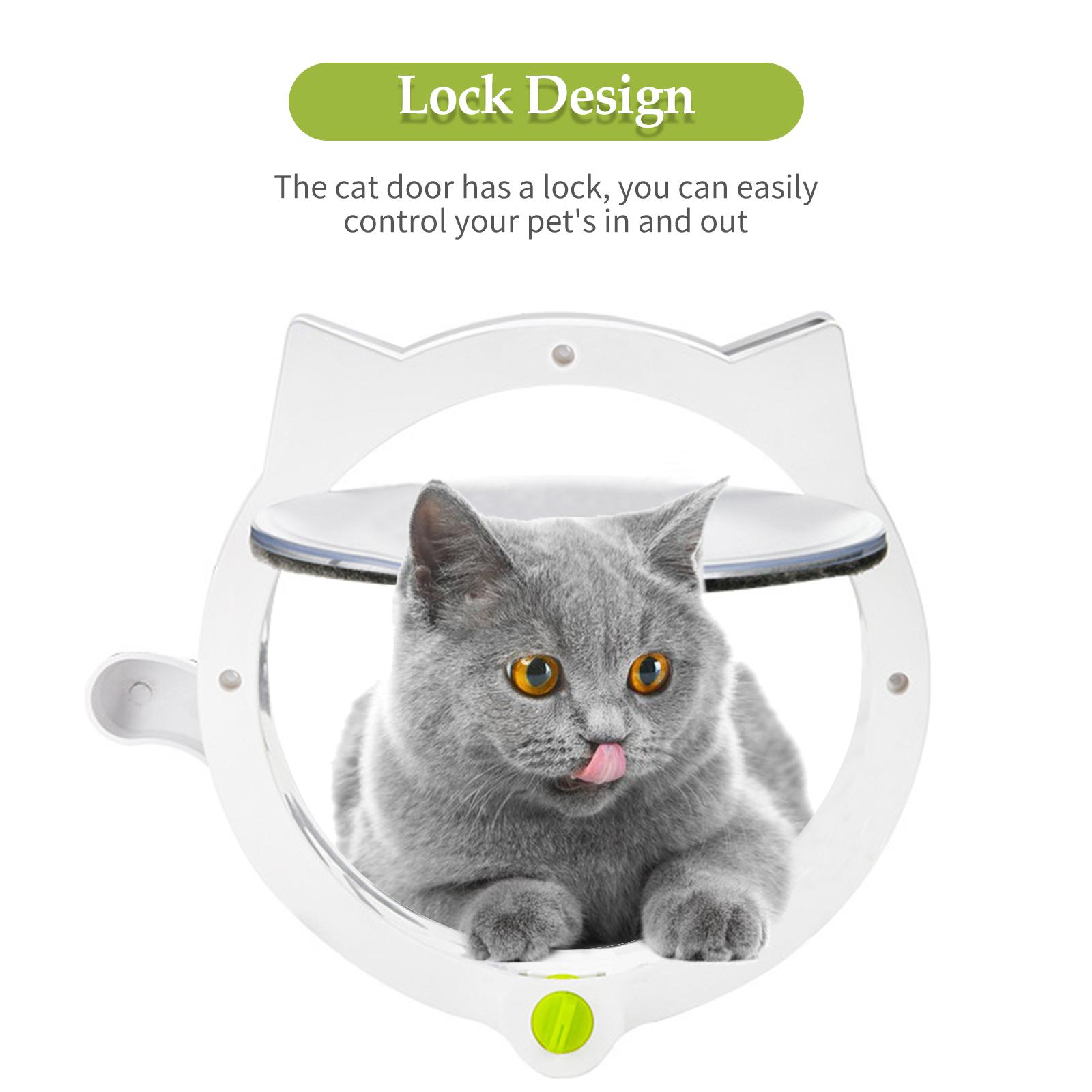 Cat Door Locking Cat Door for Interior & Exterior Doors Interior Cat Flap for Pets Pet Doors for Cat Easy Installation